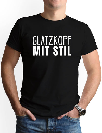 T-Shirt Herren - Glatzkopf mit Stil
