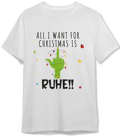 Bild: T-Shirt Herren - Grinch - All I want for Christmas is Ruhe! (Mittelfinger) Geschenkidee