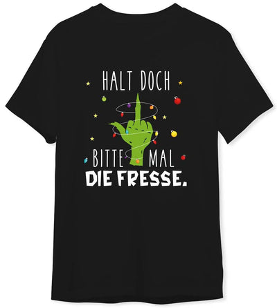 Bild: T-Shirt Herren - Grinch - Halt doch bitte mal die Fresse. (Mittelfinger) Geschenkidee