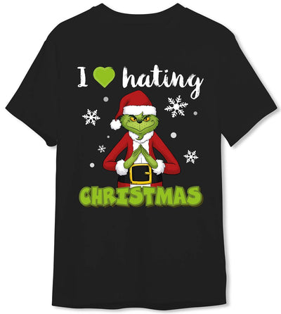 T-Shirt Herren - Grinch - I love hating Christmas