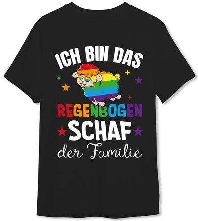 T-Shirt Herren - Ich bin das Regenbogenschaf der Familie