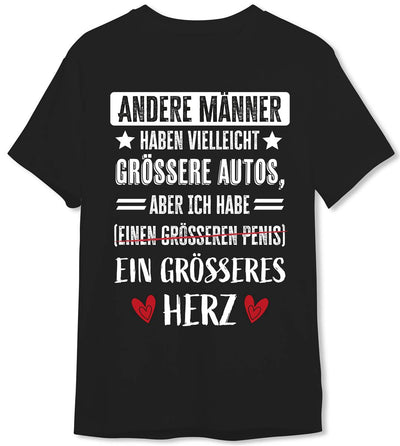 T-Shirt Herren - Ich habe ein größeres Herz (und Penis)