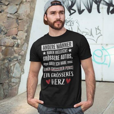 T-Shirt Herren - Ich habe ein größeres Herz (und Penis)