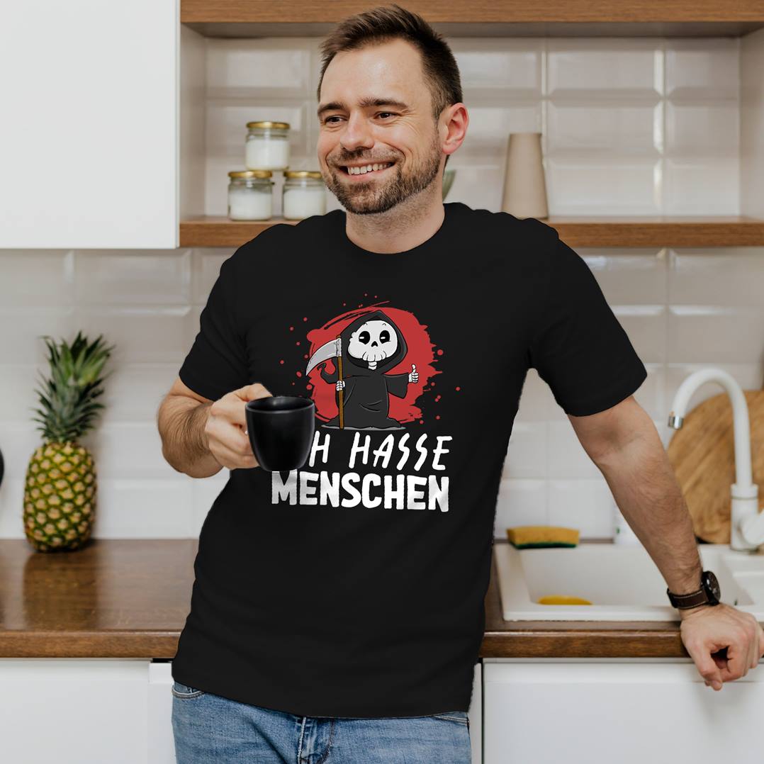 Sensebald T-Shirt Herren - Ich hasse Menschen