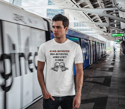 T-Shirt Herren - Bier-Aktivisten, heben statt kleben!