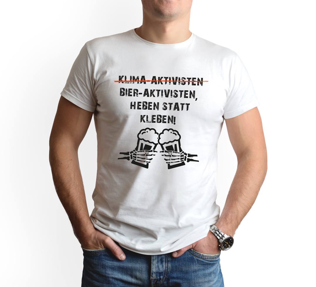 T-Shirt Herren - Bier-Aktivisten, heben statt kleben!