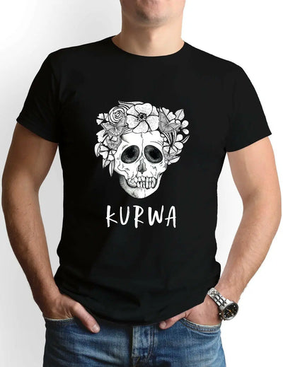 Bild: T-Shirt Herren - Kurwa - Totenkopf Geschenkidee