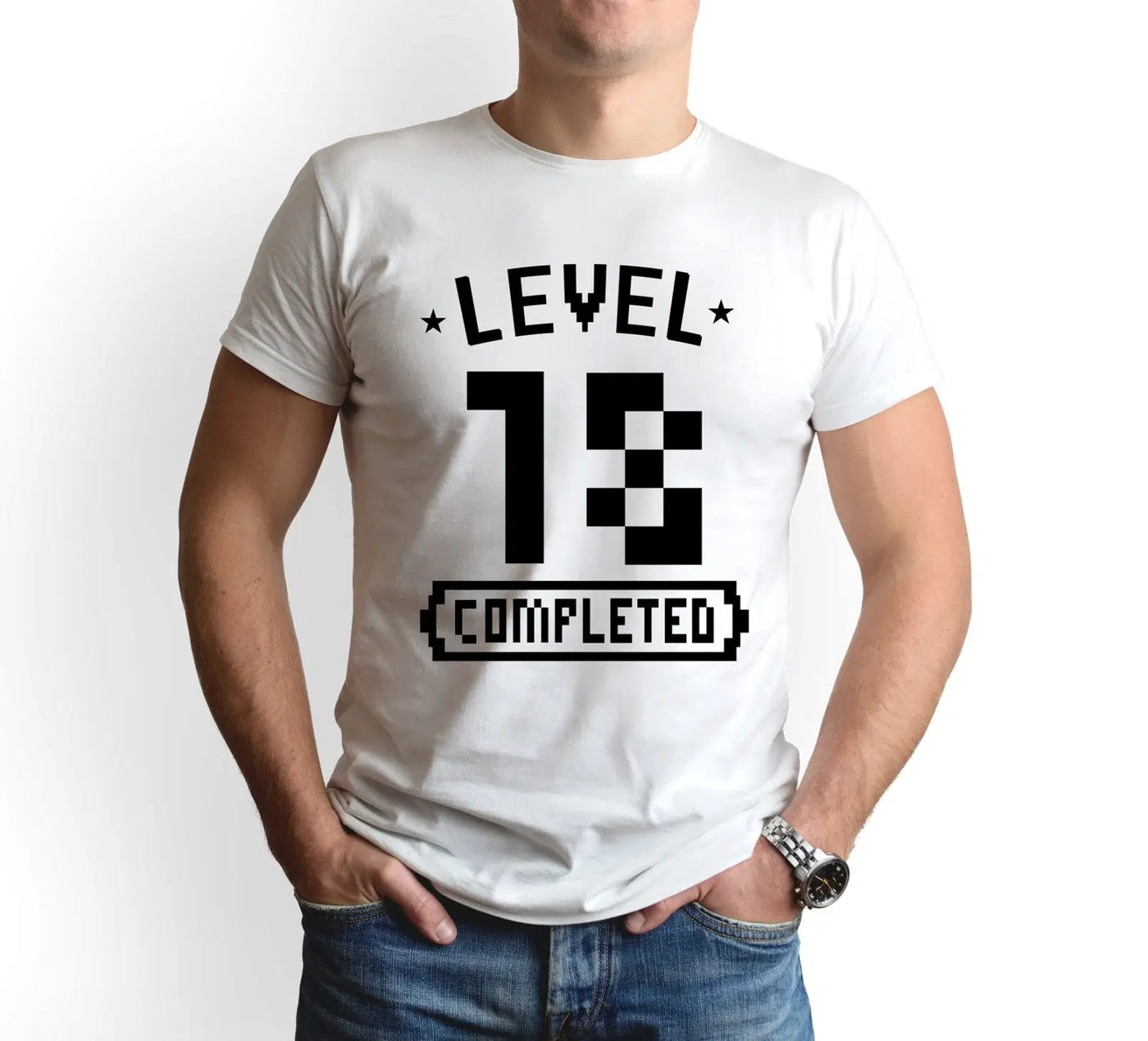 Bild: T-Shirt Herren - Level 18 completed Geschenkidee