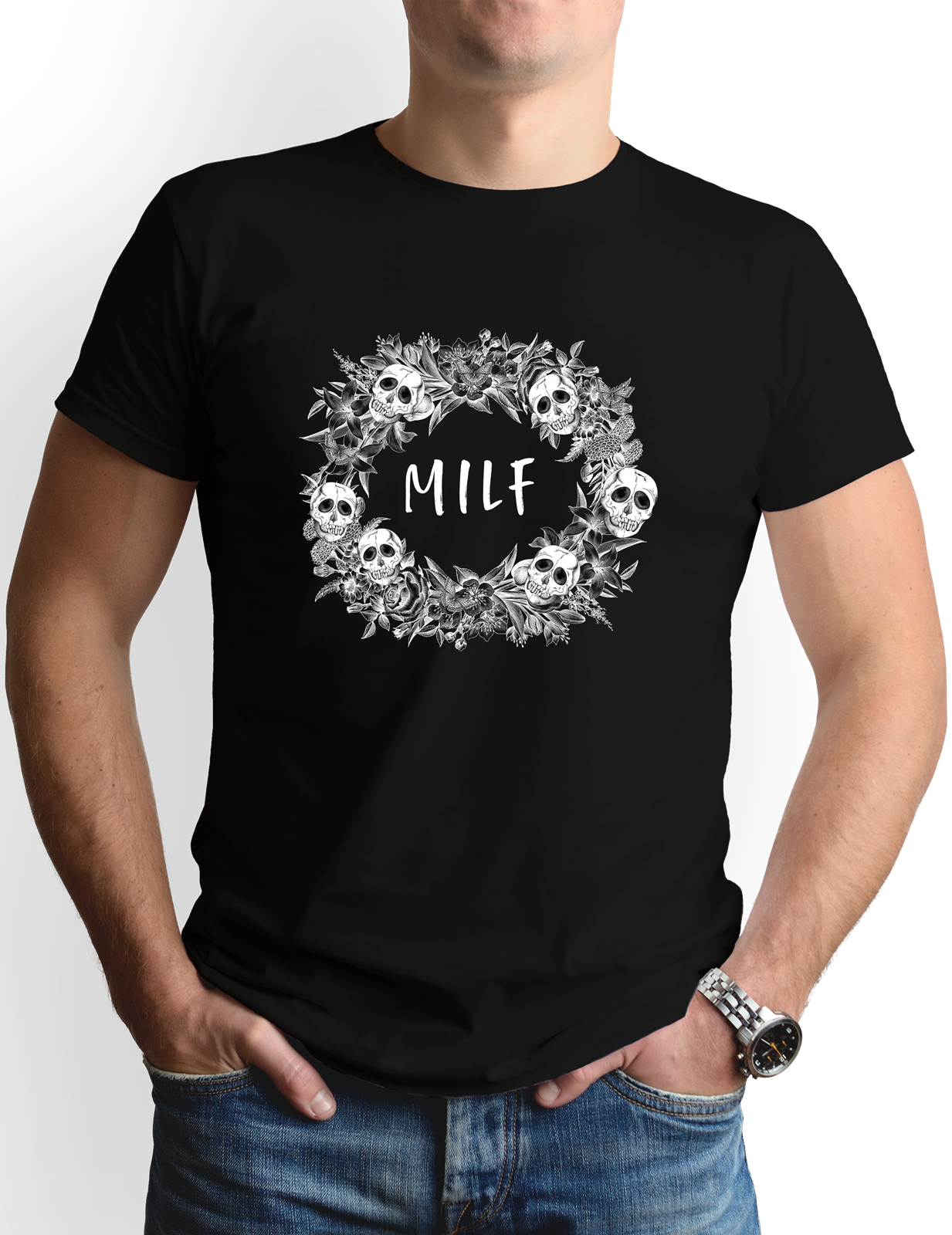 T-Shirt Herren - Milf - Skull Statement