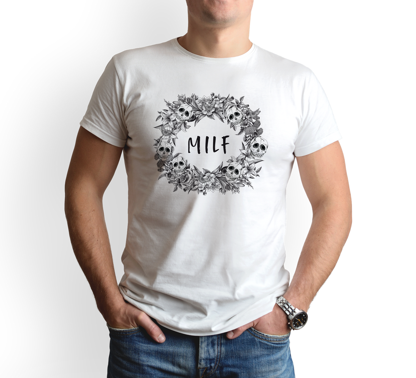 T-Shirt Herren - Milf - Skull Statement