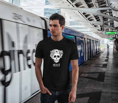 T-Shirt Herren - Milf - Totenkopf