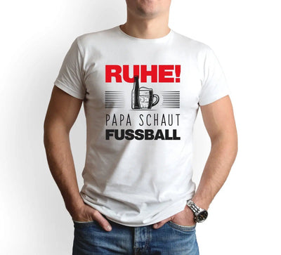 Bild: T-Shirt Herren - Ruhe! Papa schaut Fussball Geschenkidee