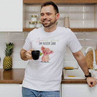 T-Shirt Herren - Sauviel Glück im neuen Jahr