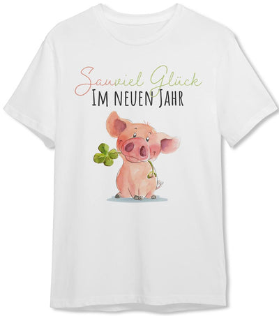 T-Shirt Herren - Sauviel Glück im neuen Jahr