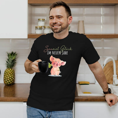 T-Shirt Herren - Sauviel Glück im neuen Jahr