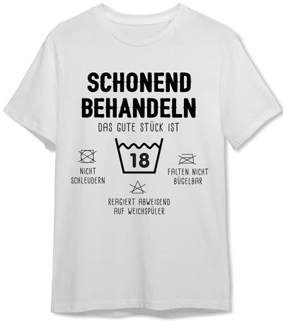 Bild: T-Shirt Herren - Schonend behandeln Das gute Stück ist 18 Geschenkidee