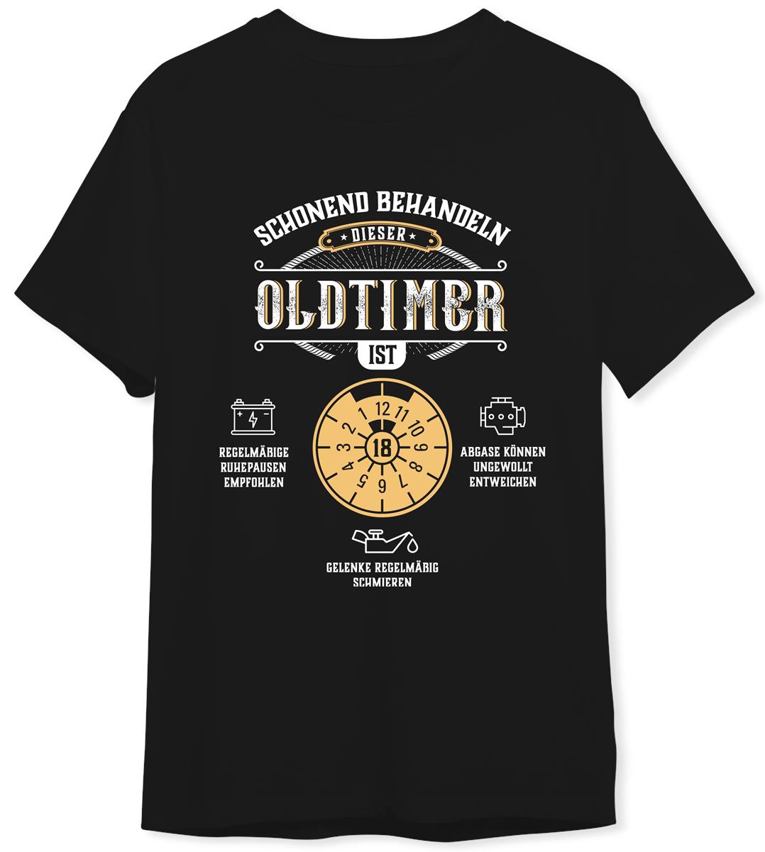 T-Shirt Herren - Schonend behandeln Dieser Oldtimer ist 18