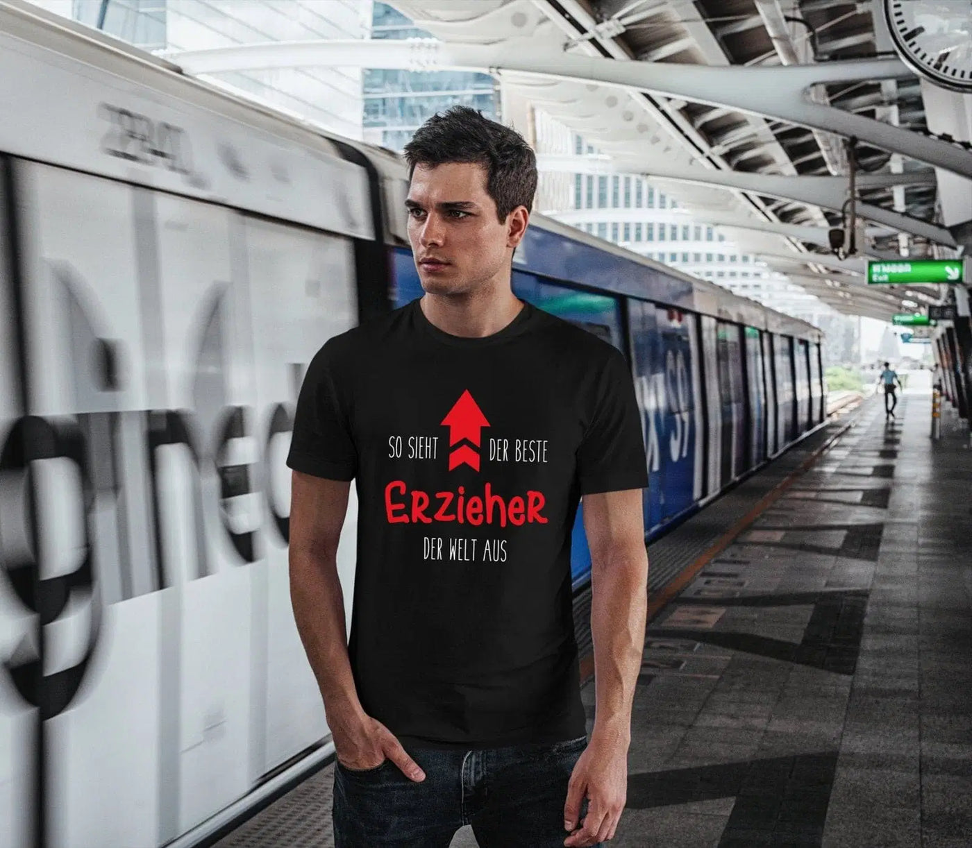 Bild: T-Shirt Herren - So sieht der beste Erzieher der Welt aus Geschenkidee