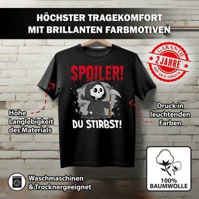 Sensebald T-Shirt Herren - Spoiler! Du stirbst!