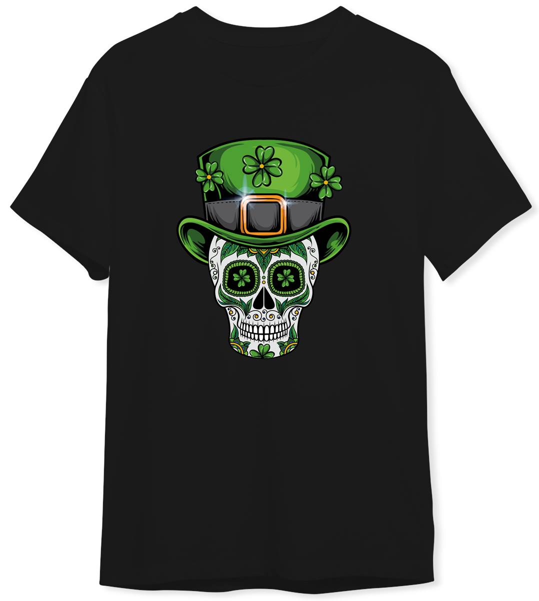 T-Shirt Herren - St. Patricks Day Totenkopf