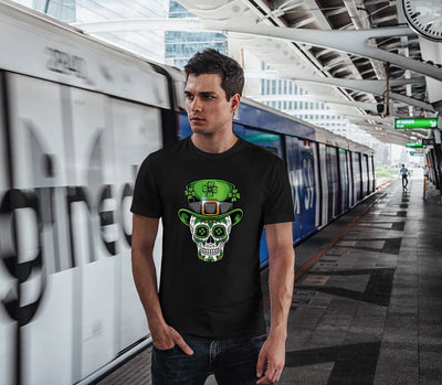 T-Shirt Herren - St. Patricks Day Totenkopf