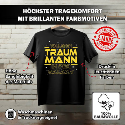 T-Shirt Herren - Tollster Traummann in der Galaxy