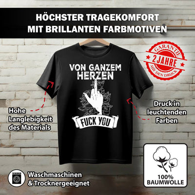 T-Shirt Herren - Von ganzem Herzen FUCK YOU