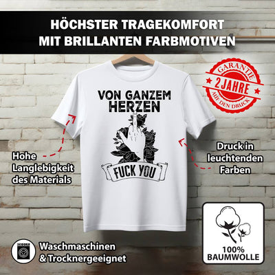 T-Shirt Herren - Von ganzem Herzen FUCK YOU