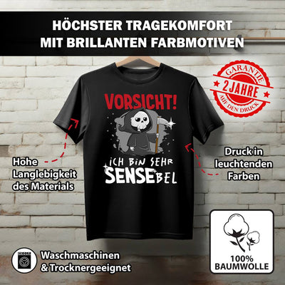 Sensebald T-Shirt Herren - Vorsicht! Ich bin SENSEbel