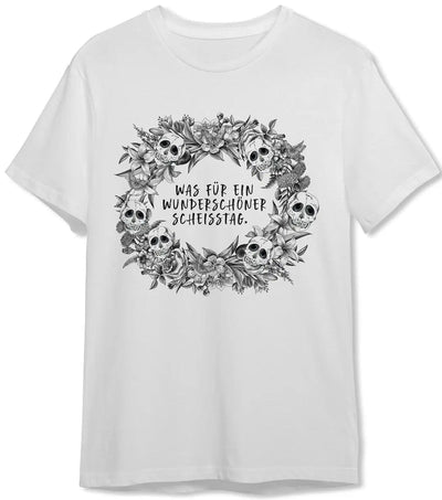 Bild: T-Shirt Herren - Was für ein wunderschöner Scheisstag. - Skull Statement Geschenkidee