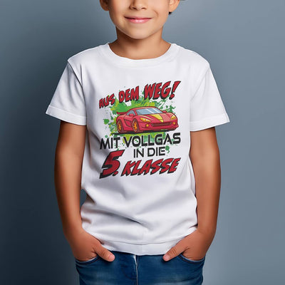 T-Shirt Kinder - Aus dem Weg! Mit Vollgas in die 5. Klasse