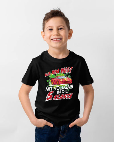 T-Shirt Kinder - Aus dem Weg! Mit Vollgas in die 5. Klasse