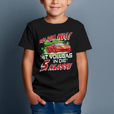 T-Shirt Kinder - Aus dem Weg! Mit Vollgas in die 5. Klasse
