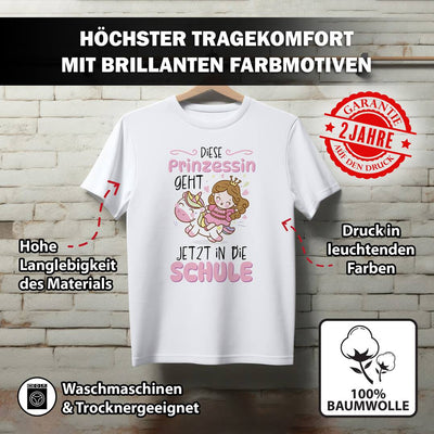 T-Shirt Kinder - Diese Prinzessin geht jetzt in die Schule