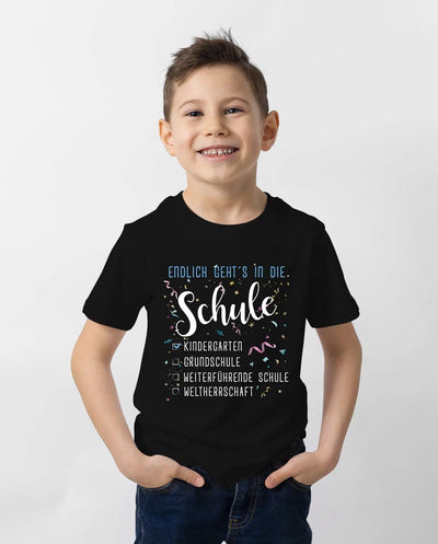 Bild: T-Shirt Kinder - Endlich geht´s in die Schule Geschenkidee
