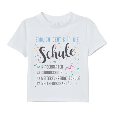 Bild: T-Shirt Kinder - Endlich geht´s in die Schule Geschenkidee