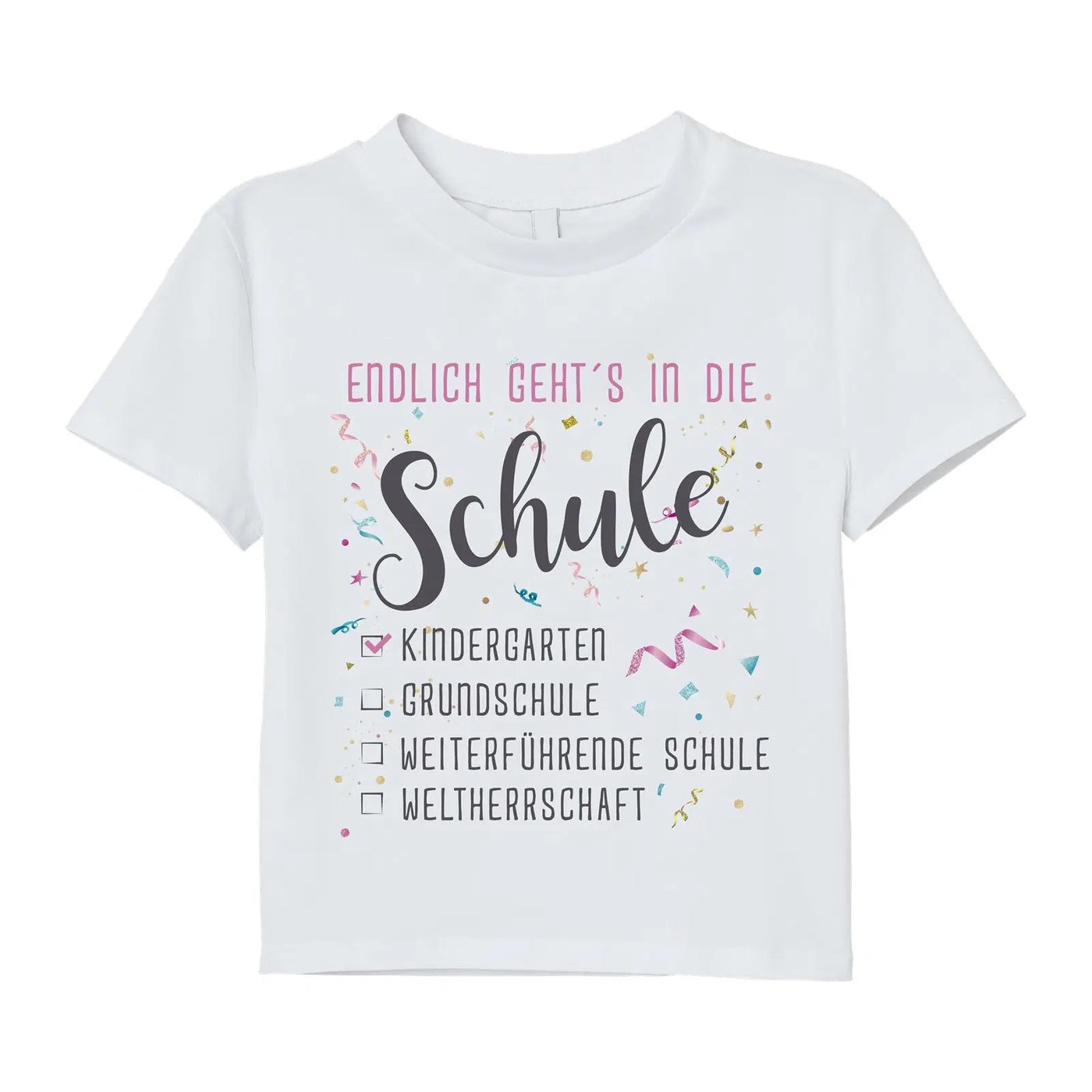 Bild: T-Shirt Kinder - Endlich geht´s in die Schule Geschenkidee