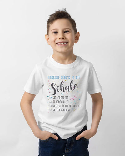 Bild: T-Shirt Kinder - Endlich geht´s in die Schule Geschenkidee