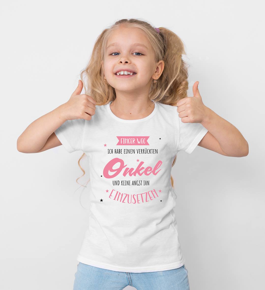 T-Shirt Kinder - Finger weg! Ich habe einen verrückten Onkel