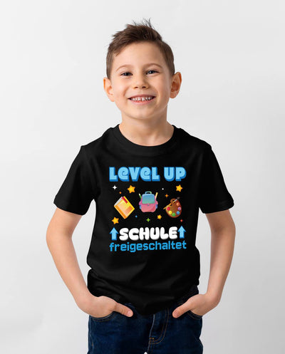 T-Shirt Kinder - Level Up - Schule freigeschaltet