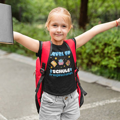T-Shirt Kinder - Level Up - Schule freigeschaltet