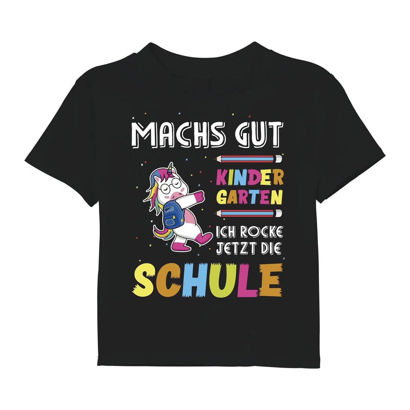 Bild: T-Shirt Kinder - Machs gut Kindergarten Ich rocke jetzt die Schule (Einhorn) Geschenkidee