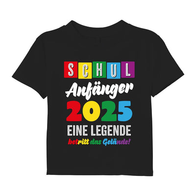 T-Shirt Kinder - Schulanfänger 2025 Eine Legende betritt das Gelände!