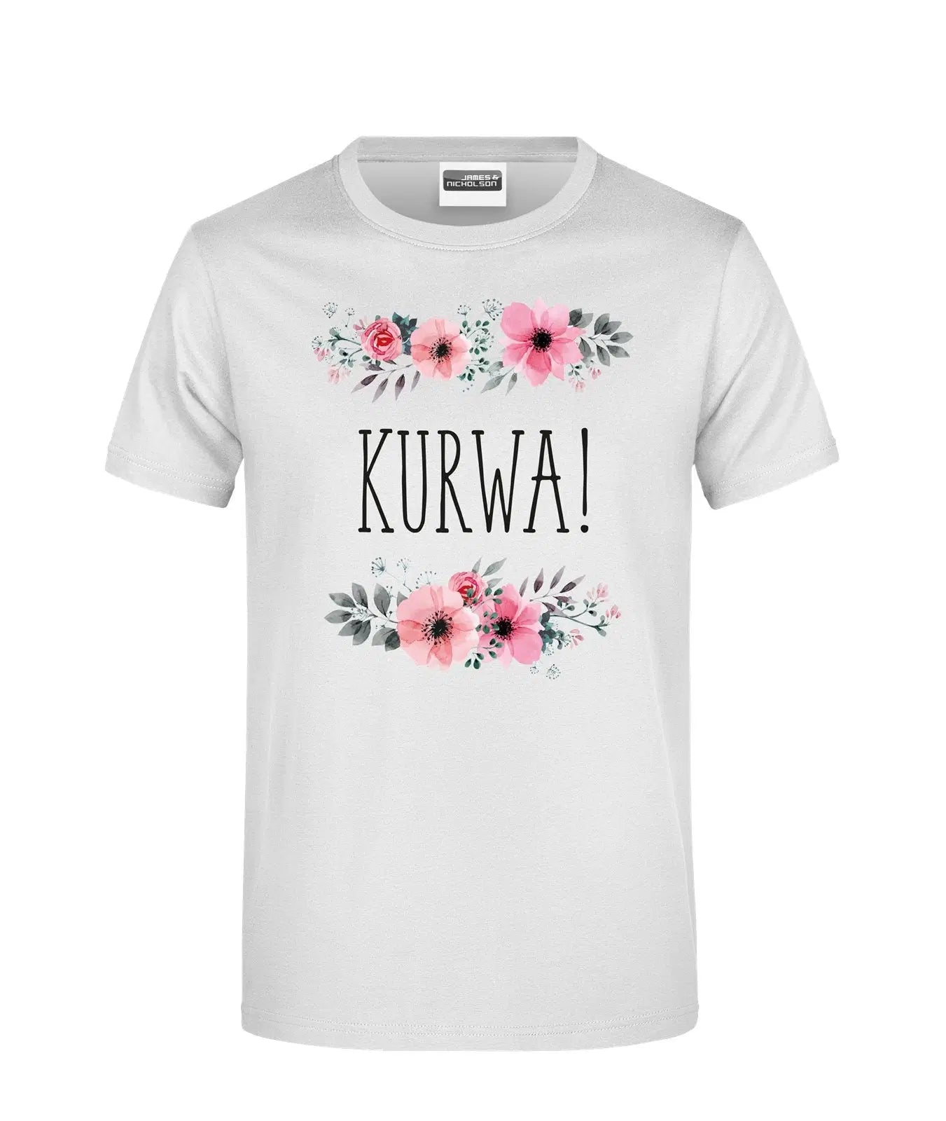 Bild: T-Shirt - Kurwa! - blumig Geschenkidee