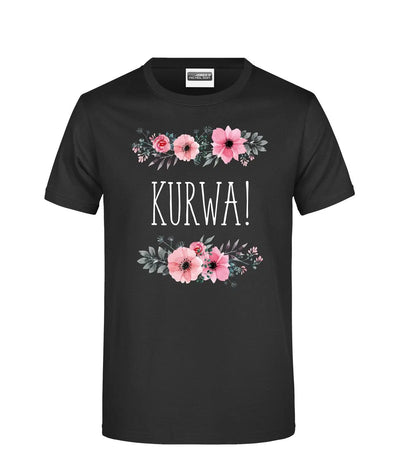 Bild: T-Shirt - Kurwa! - blumig Geschenkidee