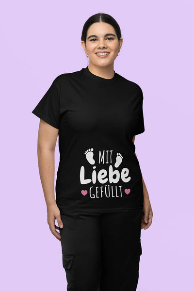 T-Shirt - Mit Liebe gefüllt (Schwangerschaft)