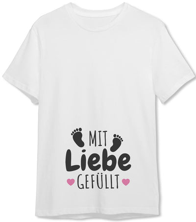 T-Shirt - Mit Liebe gefüllt (Schwangerschaft)
