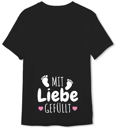 T-Shirt - Mit Liebe gefüllt (Schwangerschaft)