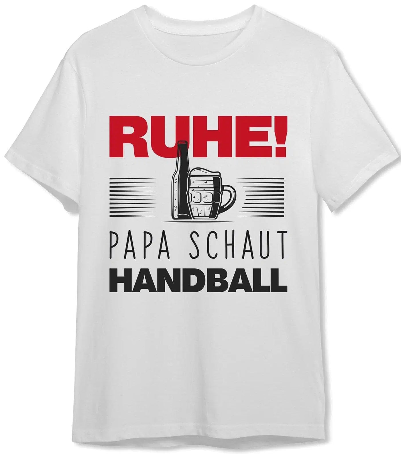 Bild: T-Shirt - Ruhe! Papa schaut Handball Geschenkidee