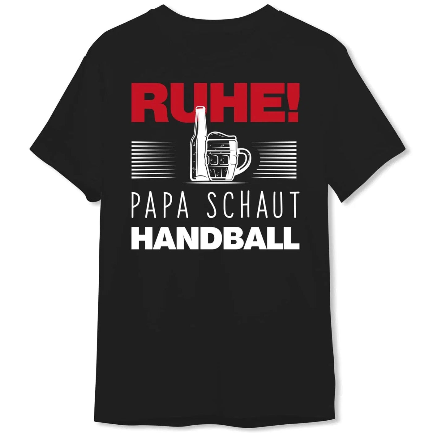 Bild: T-Shirt - Ruhe! Papa schaut Handball Geschenkidee